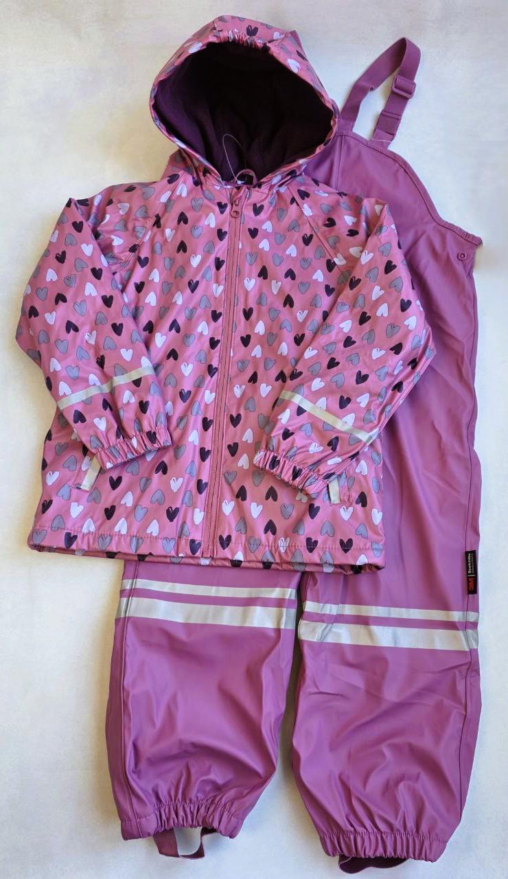 Дощовик-костюм для дівчаток Lupilu брудопруф на флісі 122-128 см (006424/008048)