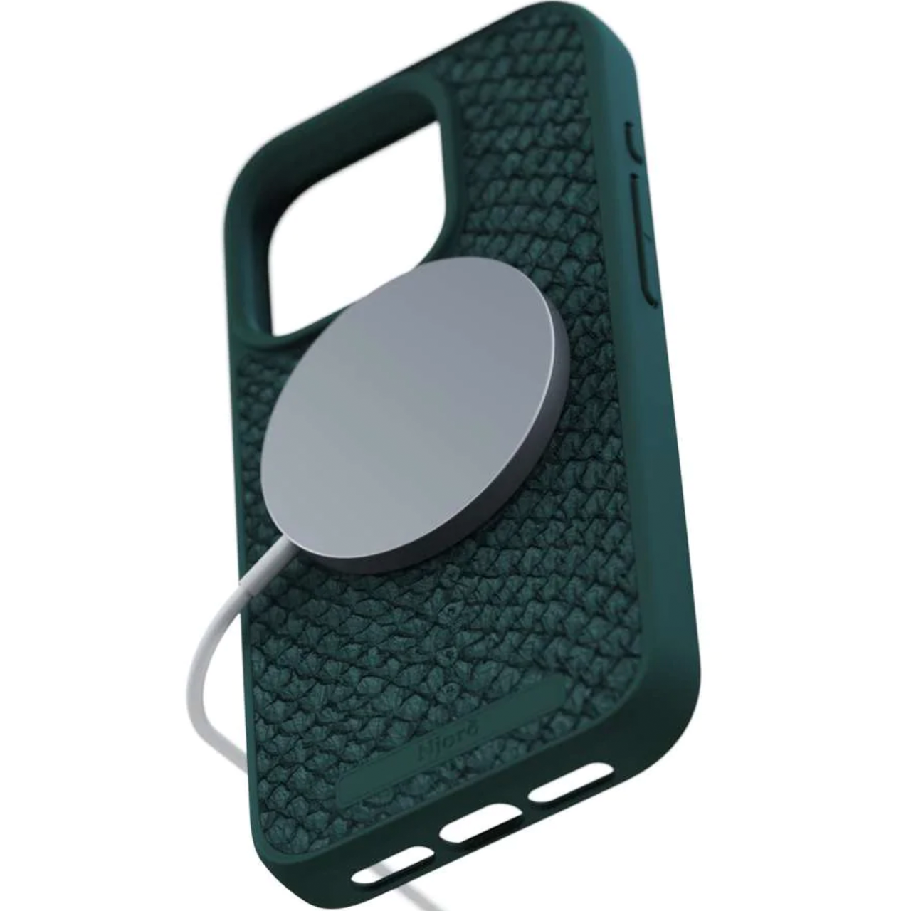 Чохол накладка Njord Salmon Leather MagSafe Case for iPhone 15 Pro, Dark Green (NA53SL02) - фото 10