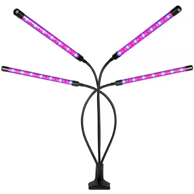Фітолампа для рослин повного спектру LED 4 гілки для фотосинтезу Фіолетовий (33235224)