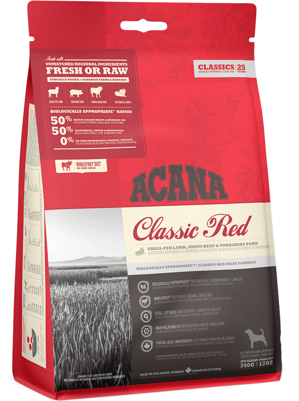 Корм беззерновой Acana Classic Red для собак всех пород 340 г (26409)