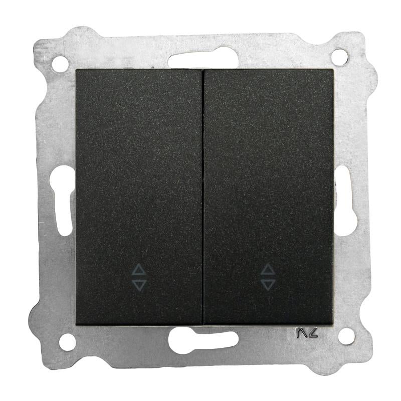 Механизм выключателя 2-го проходного врезного EXEN Черный (290-001402-211)