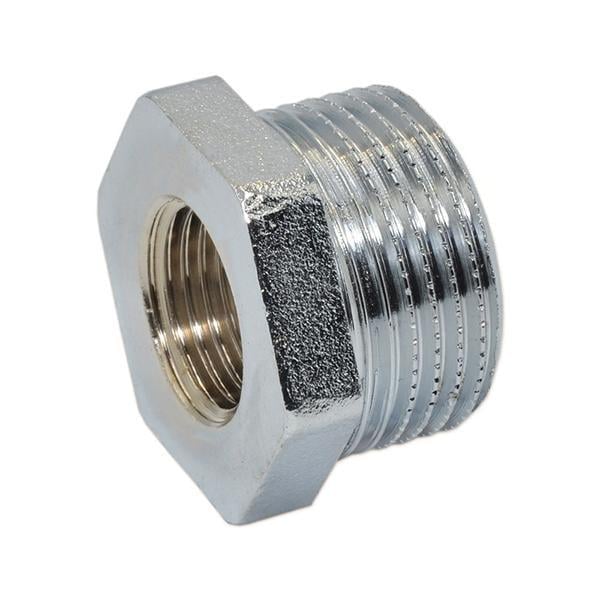 Футорка латунная хромированная Pattaroni 3/8" x 1" внутренняя-наружная резьба (F593CR006)