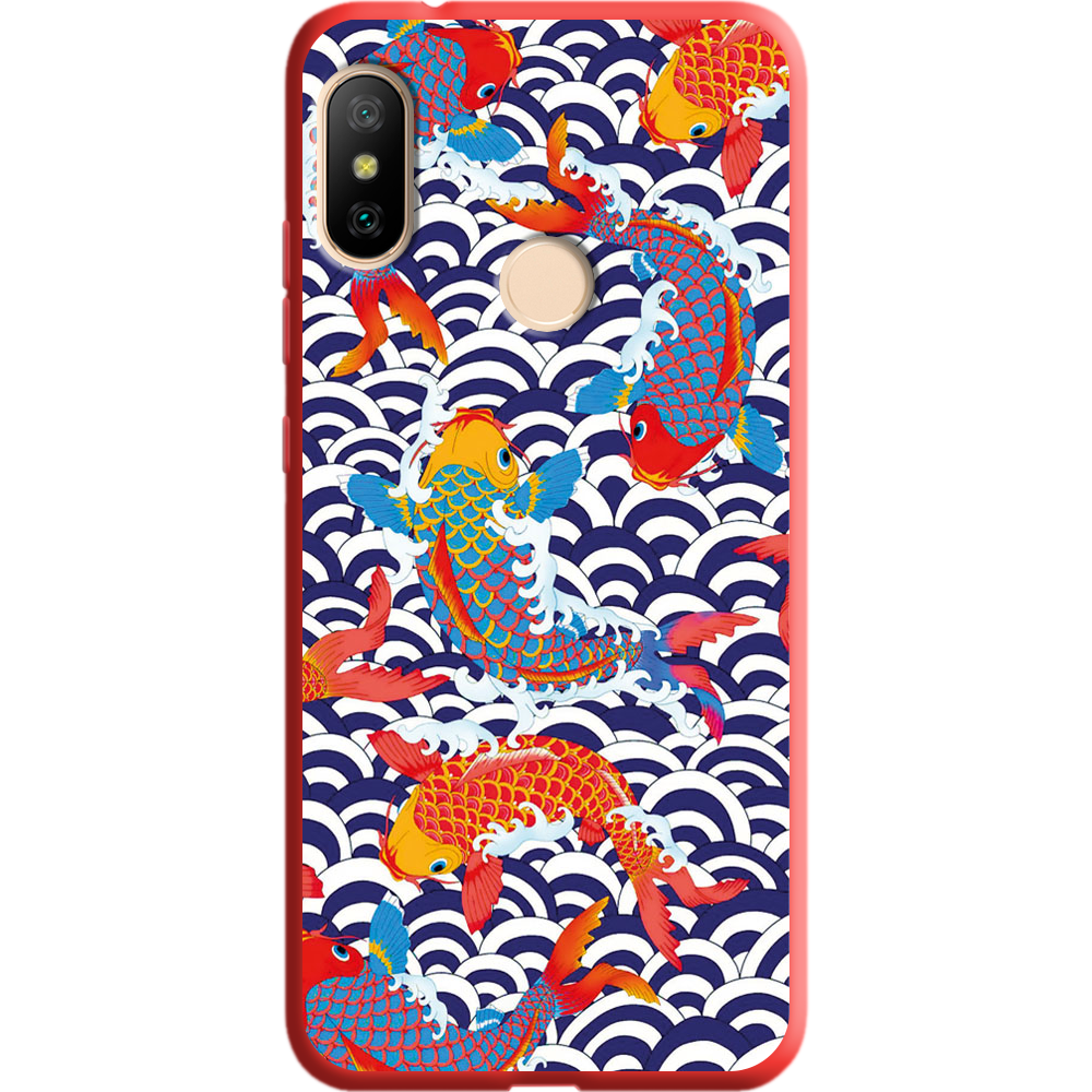 Чохол BoxFace Xiaomi Mi A2 Lite Koi Fish Червоний силікон  (34892-up2477-36145)