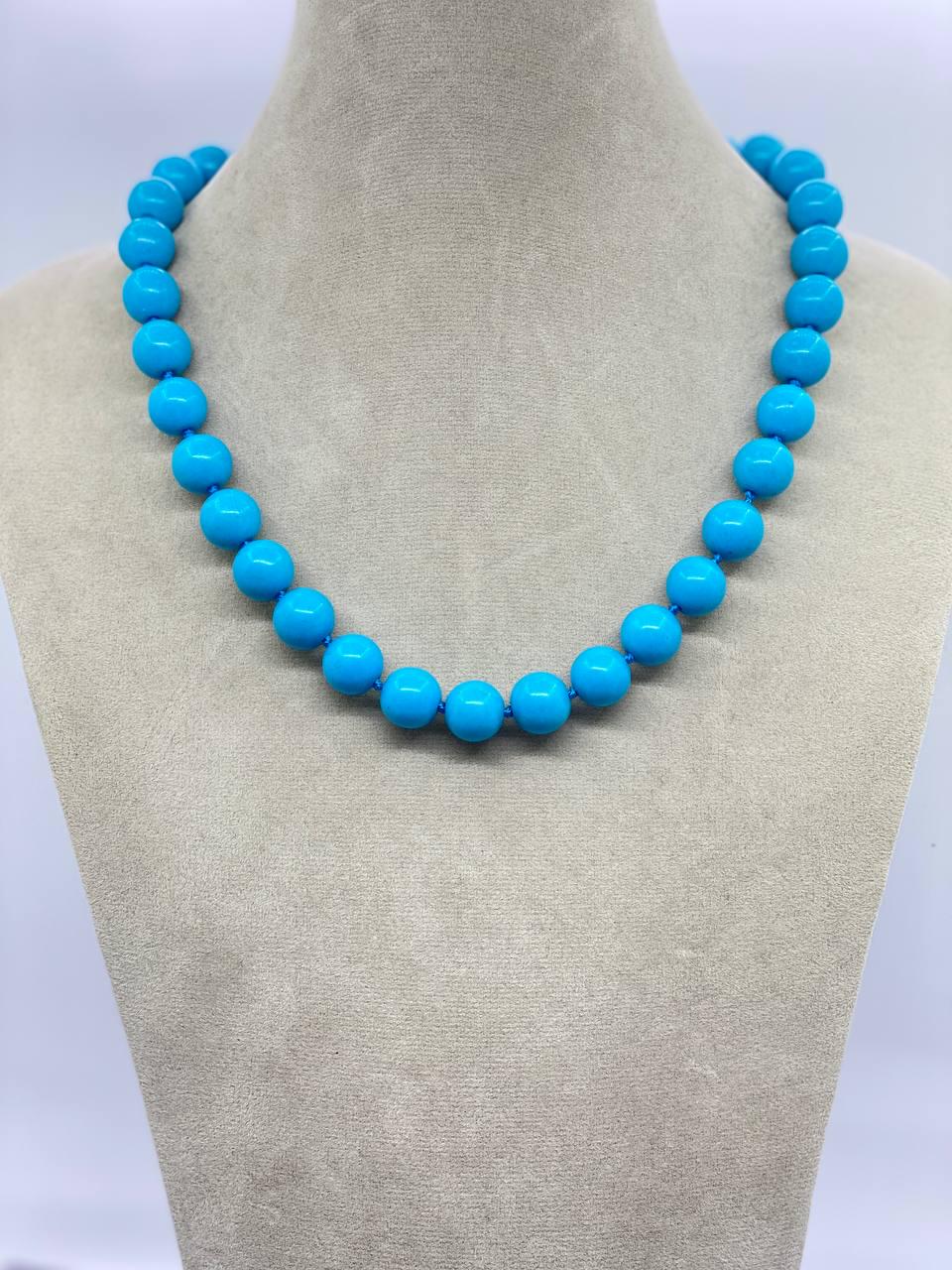 Намисто говліт 46 см Блакитний (9916)