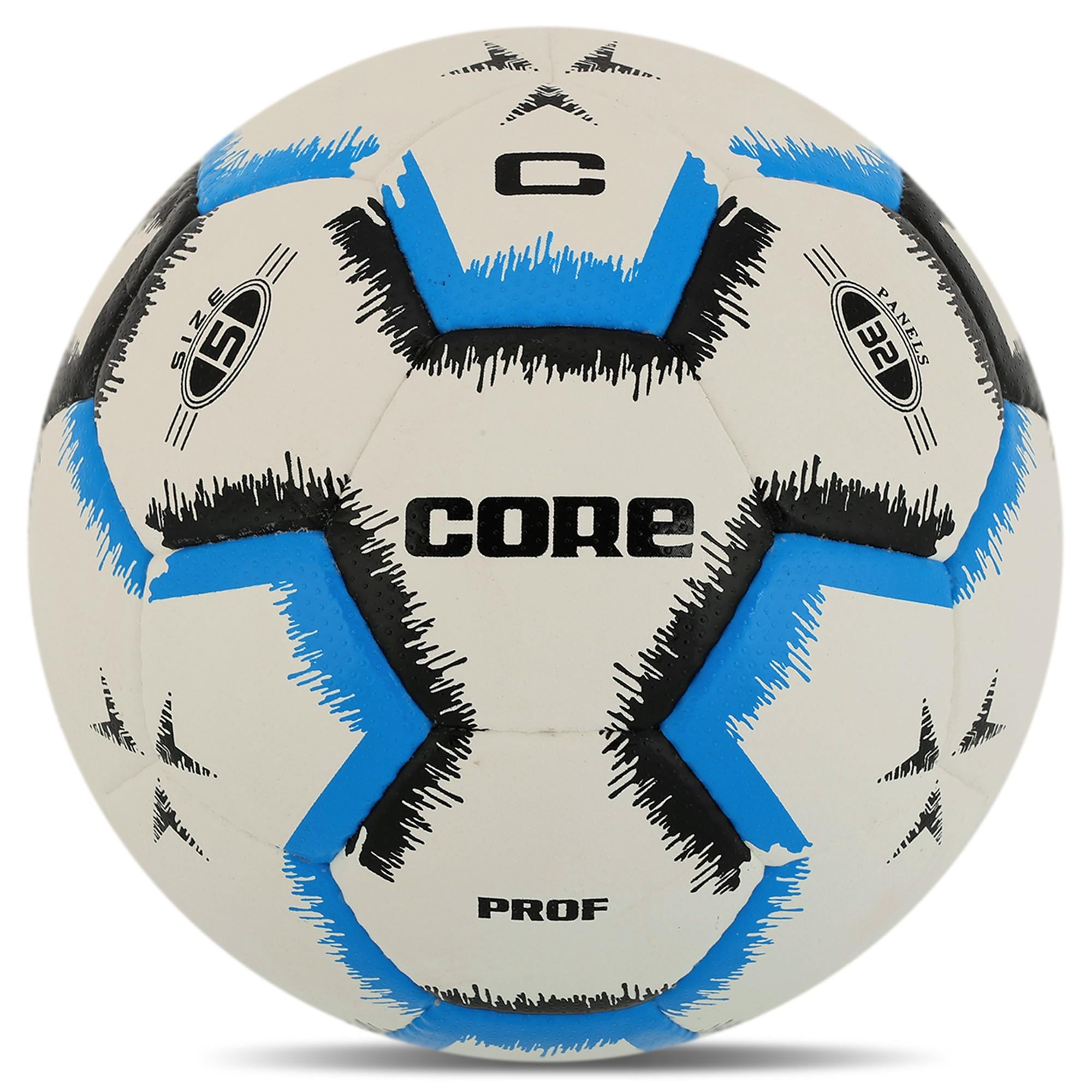 Мяч футбольный ламинированный Core PROF FB-4147 сшит вручную PU №5 4 слоя Белый/Синий (FB-4147_Белый-синий)