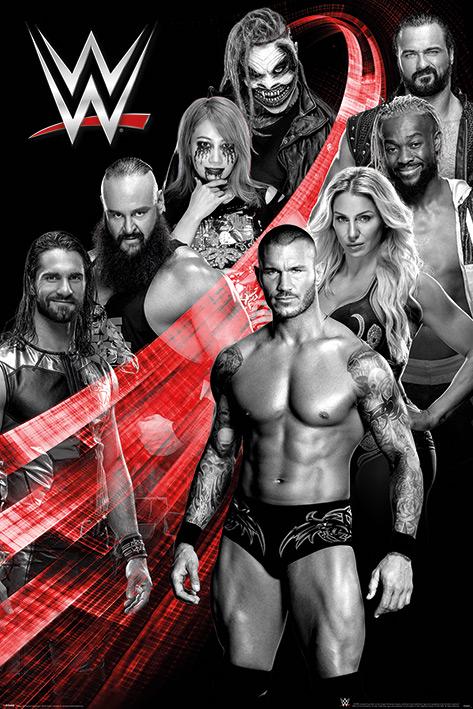 Постер плакат WWE Superstars Swoosh 61x91,5 см