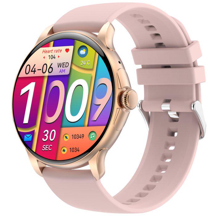 Смарт-часы женские Smart Holiday Rubber 2 ремешки из стали 22,5 см Розовый/Золотой (150-96-1744)