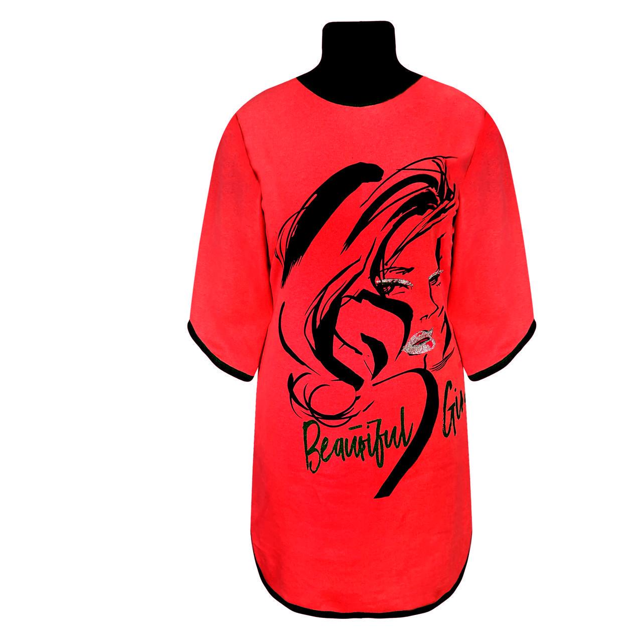 Туніка жіноча з начосом 1104 Beautiful girl р. 48/50 Червоний (1773564464) - фото 1 Туніка жіноча з начосом 1104 Beautiful girl р. 48/50 Червоний (1773564464) - фото 1