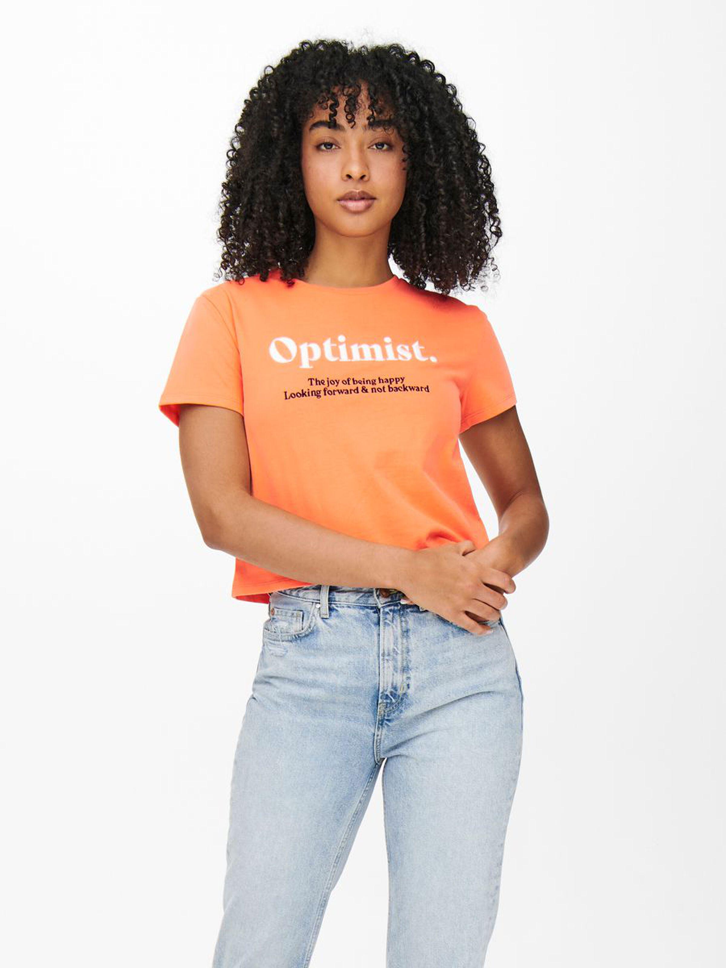 Футболка женская Only 15248321 M Оранжевый