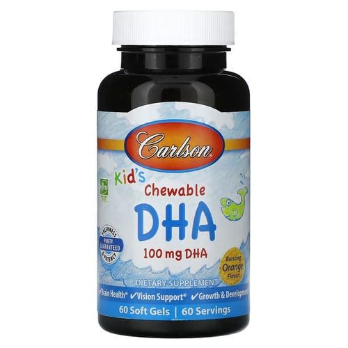 Омега-3 Carlson Kid's Chewable DHA 100 мг 60 Soft Gels (CAR-01570)