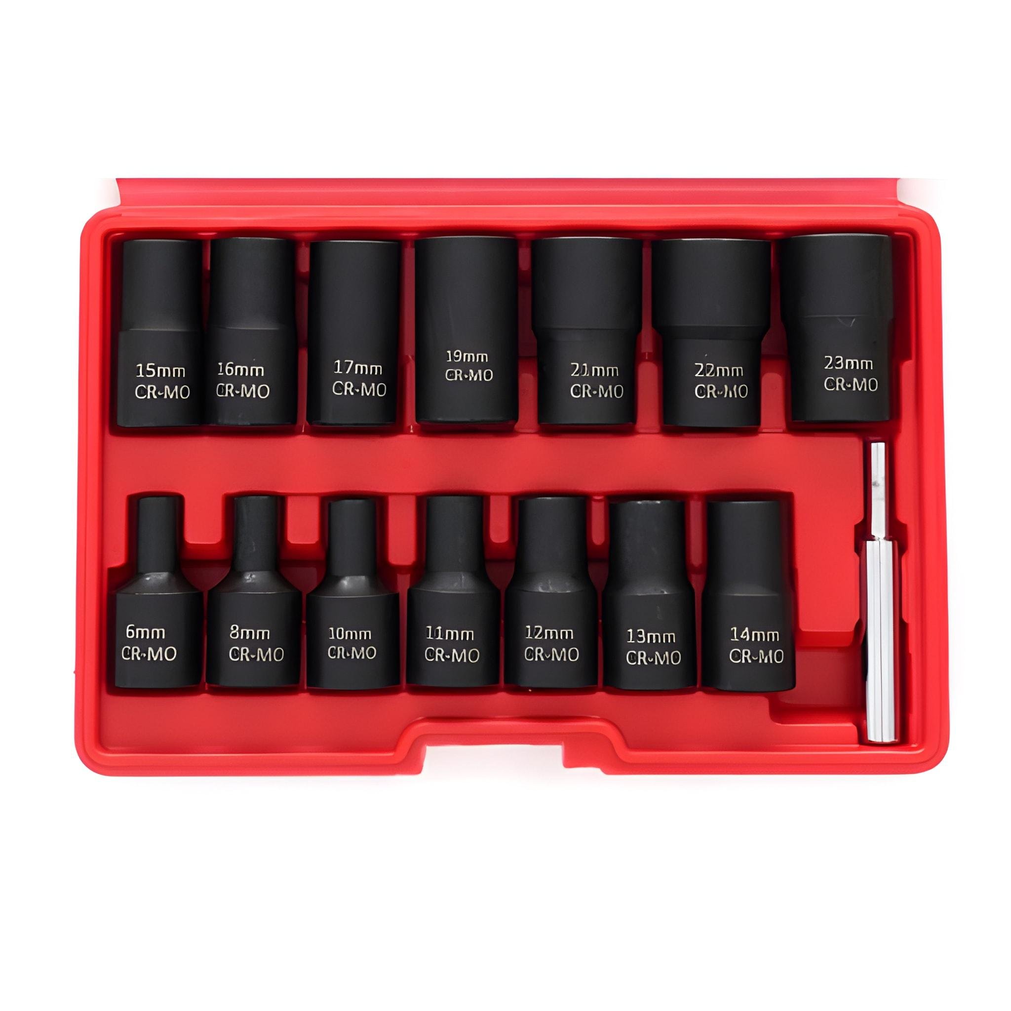 Набор торцевых головок для снятия поврежденных гаек Kraft&Dele KD11793 1/2" 15 шт. Набор торцевых головок для снятия поврежденных гаек Kraft&Dele KD11793 1/2" 15 шт.