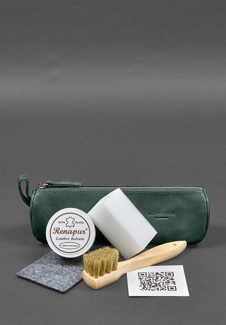 Набор для ухода за кожаными изделиями в кожаном чехле Зеленый (A-028351) - фото 2 Набор для ухода за кожаными изделиями в кожаном чехле Зеленый (A-028351) - фото 2