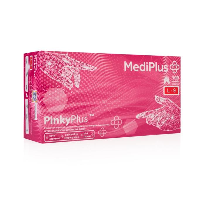 Перчатки нитриловые MEDIPLUS PinkyPlus неопудрен L 100 шт. Ярко-розовый (PinkyPlusМ) Перчатки нитриловые MEDIPLUS PinkyPlus неопудрен L 100 шт. Ярко-розовый (PinkyPlusМ)