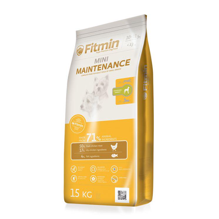 Корм полноценный средней калорийности для взрослых собак малых пород Fitmin Dog Mini Maintenance 3 кг (A-002704)