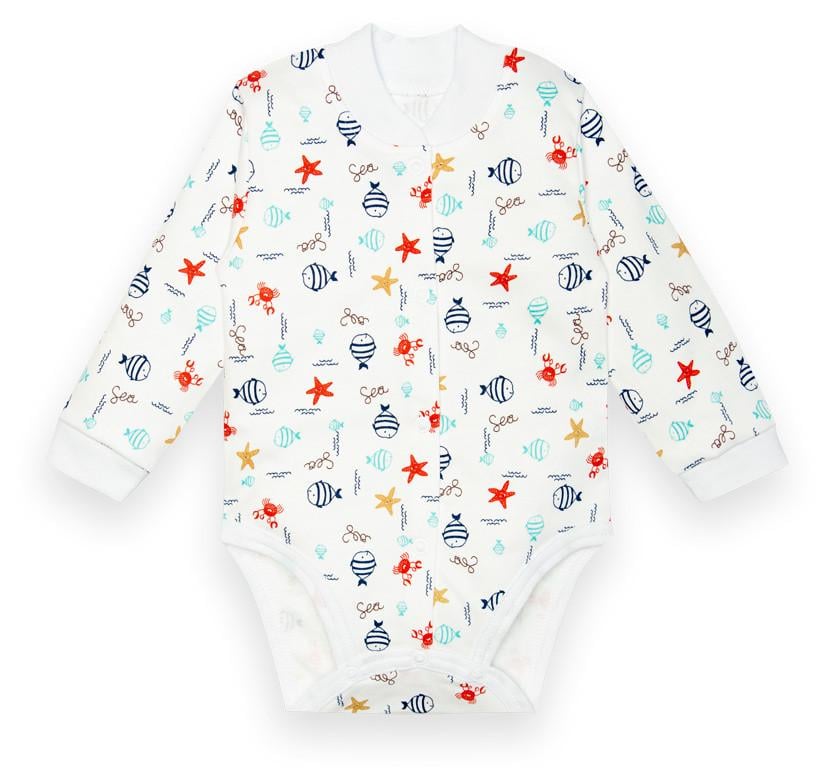 Боди детское хлопковое для малышей на кнопках Gabbi BD-22-1-2 74 см Голубой (13207)