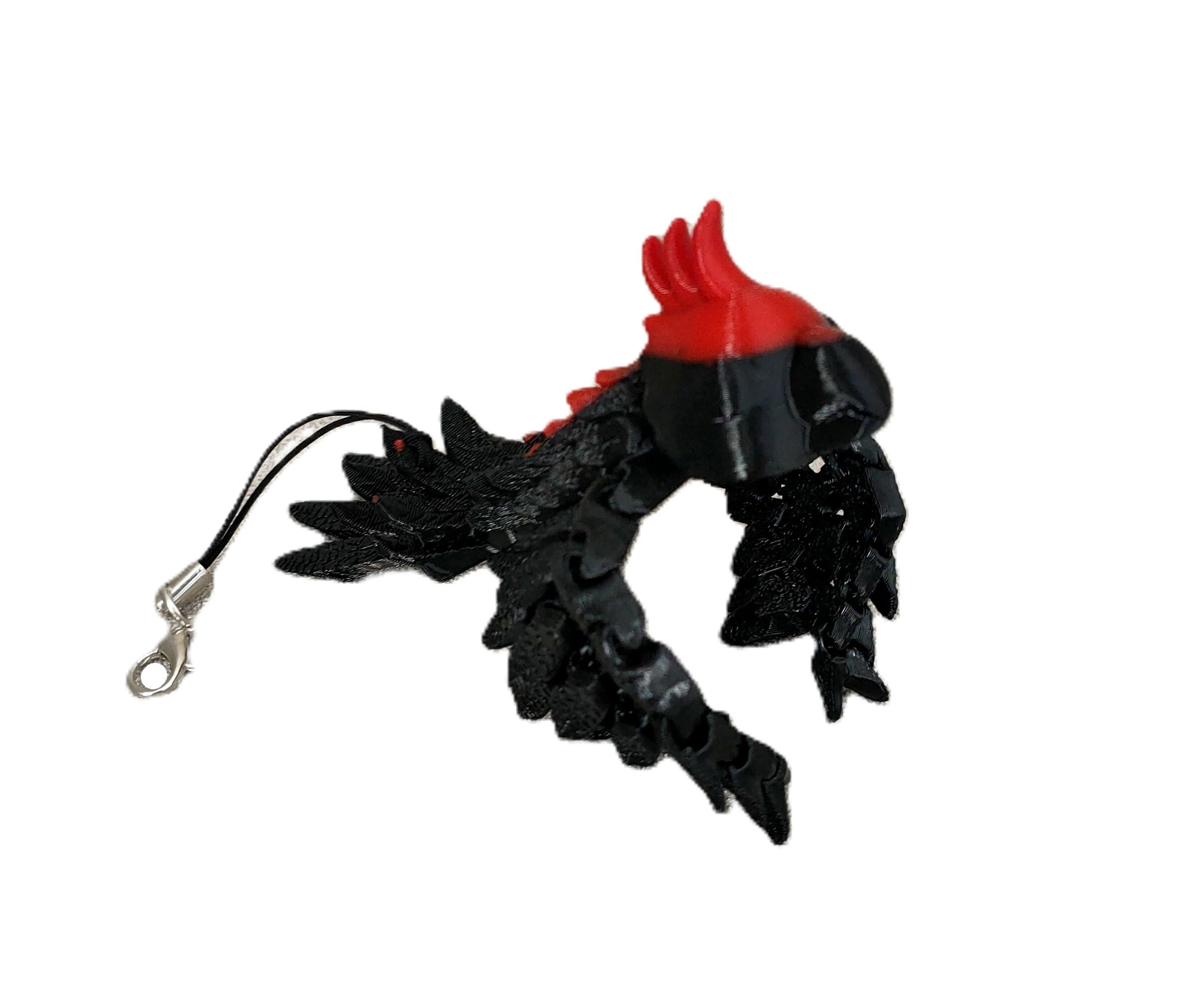 Брелок подвижный Попугай 110х90х25 мм Черный (POP15GCH)