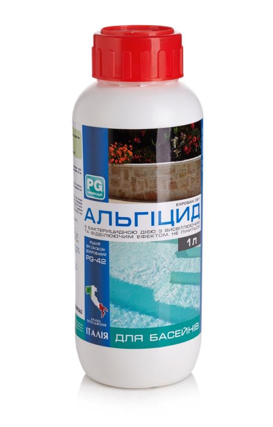 Альгицид концентрированный не пенится с бактерицидным эффектом с бактерицидным эффектом 1 л (PG-42)
