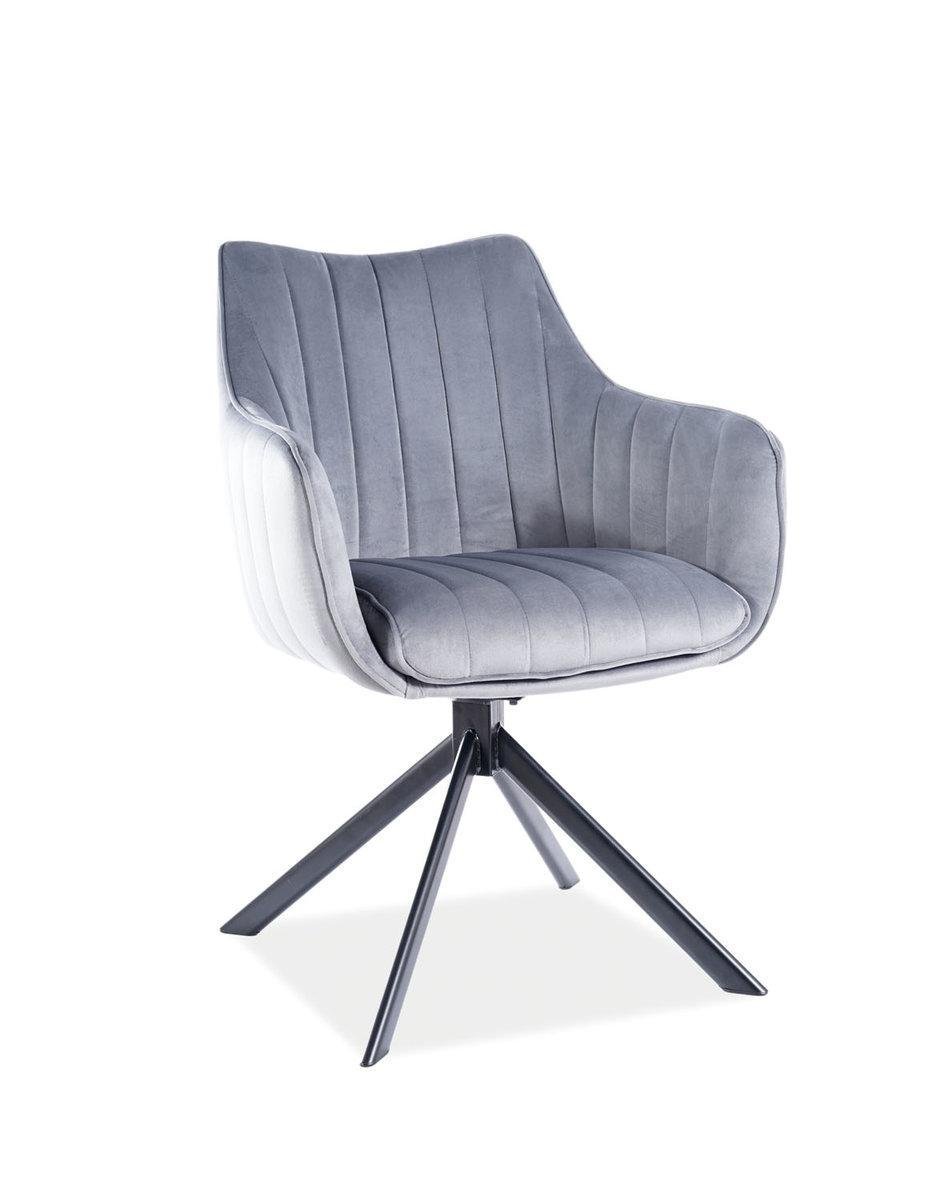 Кухонний стілець AZALIA VELVET Чорний/Сірий BL.14 (AZALIAVCSZ) Кухонний стілець AZALIA VELVET Чорний/Сірий BL.14 (AZALIAVCSZ)