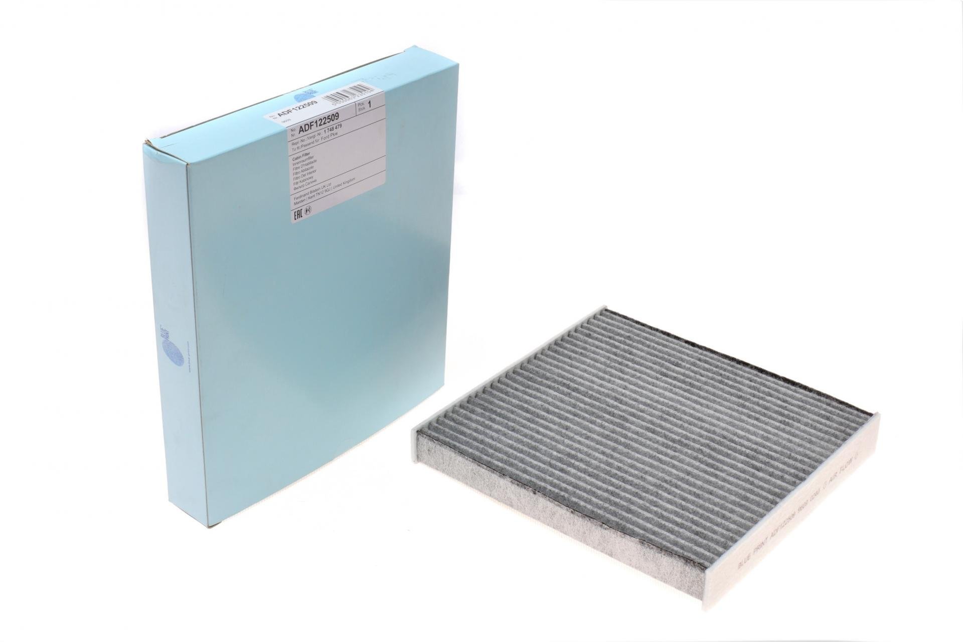 Фильтр салона BLUE PRINT для Ford Transit V347 06- угольный (ADF122509)