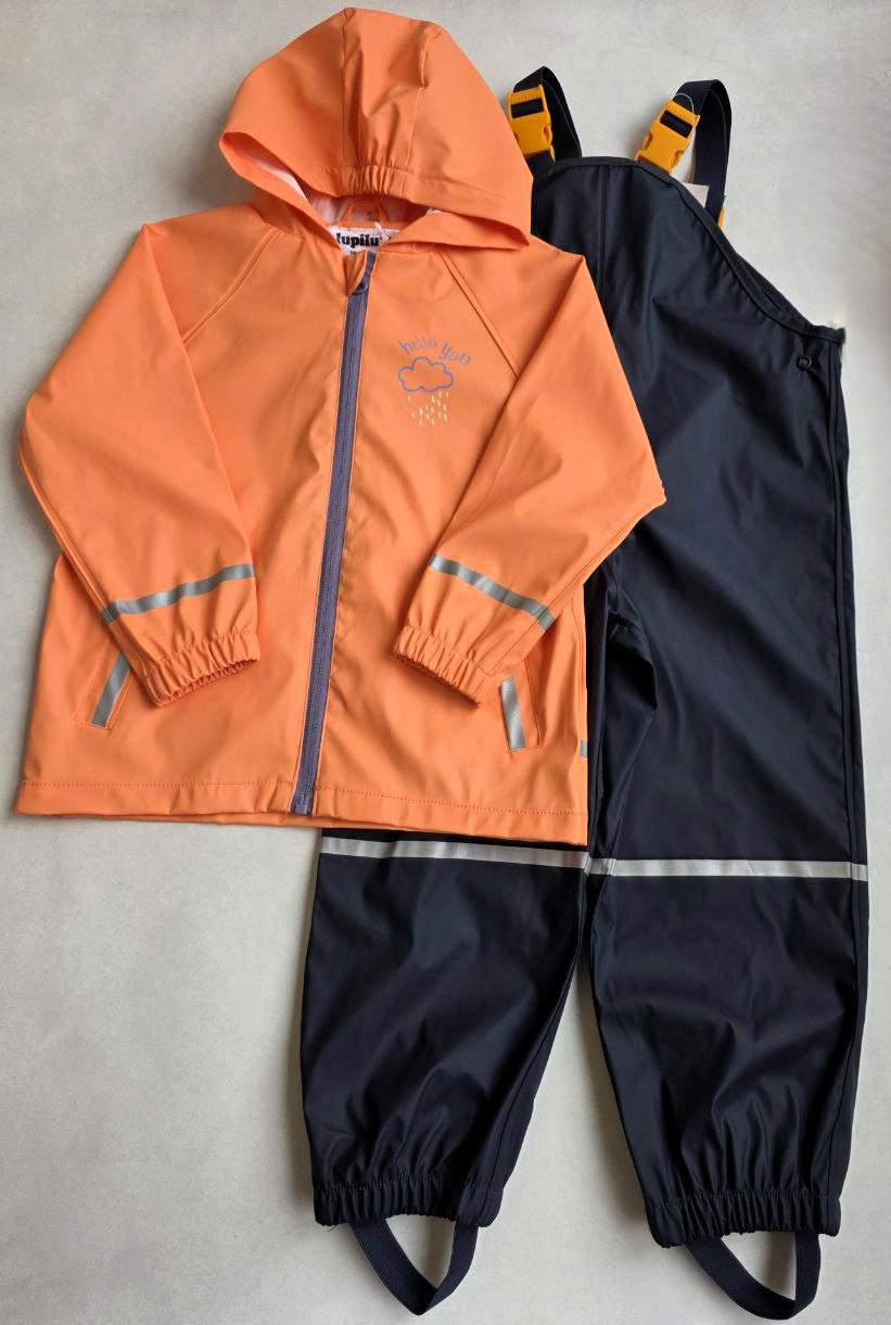 Дождевик-комплект для девочек Lupilu без утепления 122-128 см (089471/089013)