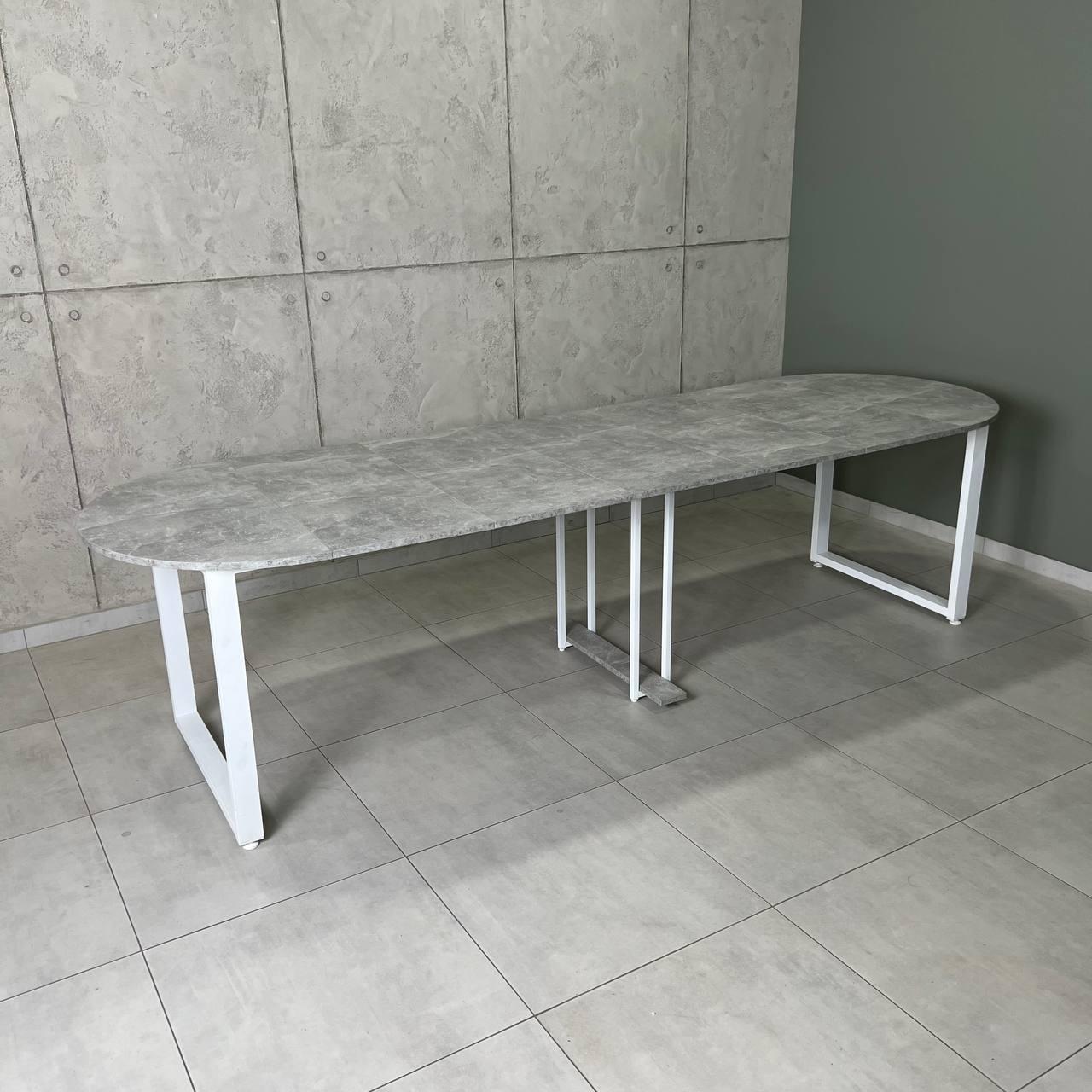 Обеденный стол раздвижной LONG 2,9 м Loft Индастриал/Белый (УТП019240)