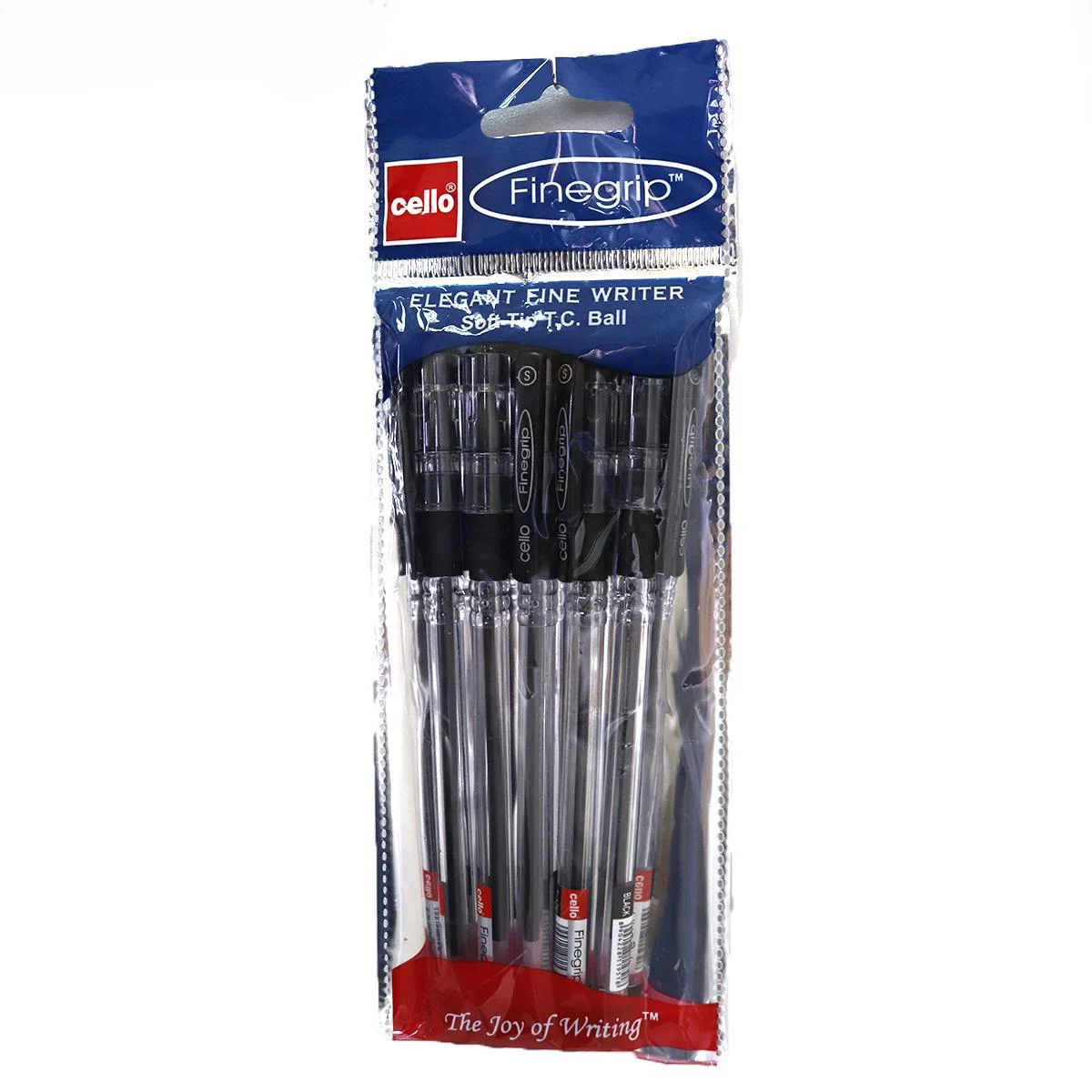 Ручка Cello Finegrip 5PC/OPP 0,7 мм 5 шт. Червоний (MTT-184339)