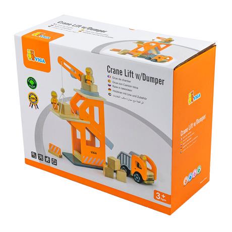 Ігровий набір Viga Toys Підйомний кран та самоскид (18181) - фото 5 Ігровий набір Viga Toys Підйомний кран та самоскид (18181) - фото 5