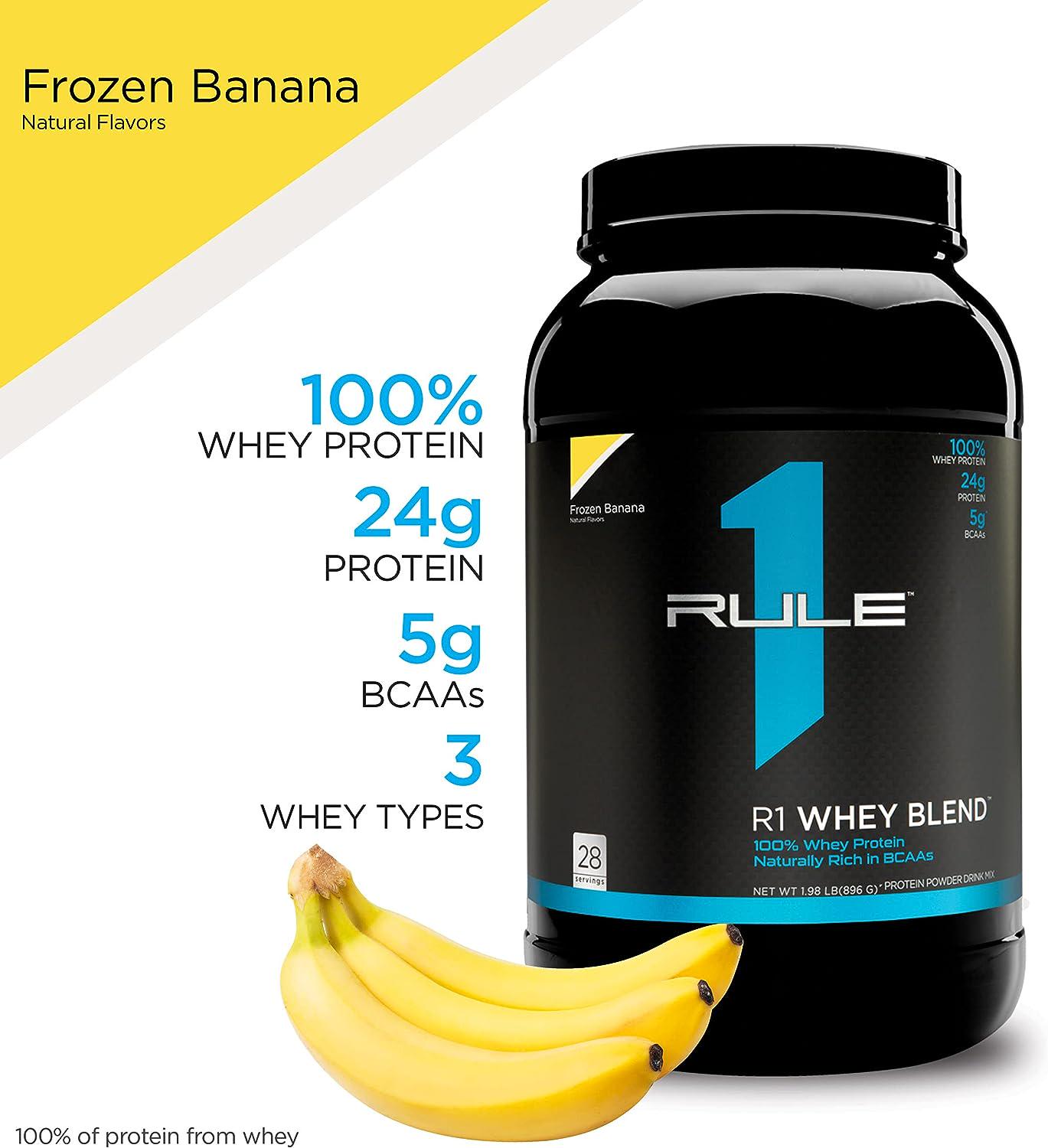 Протеин Rule One Whey Blend Frozen Banana 908 г - фото 3