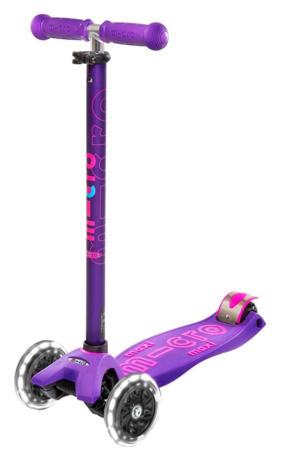 Самокат Micro Maxi Deluxe LED Purple (MMD066)