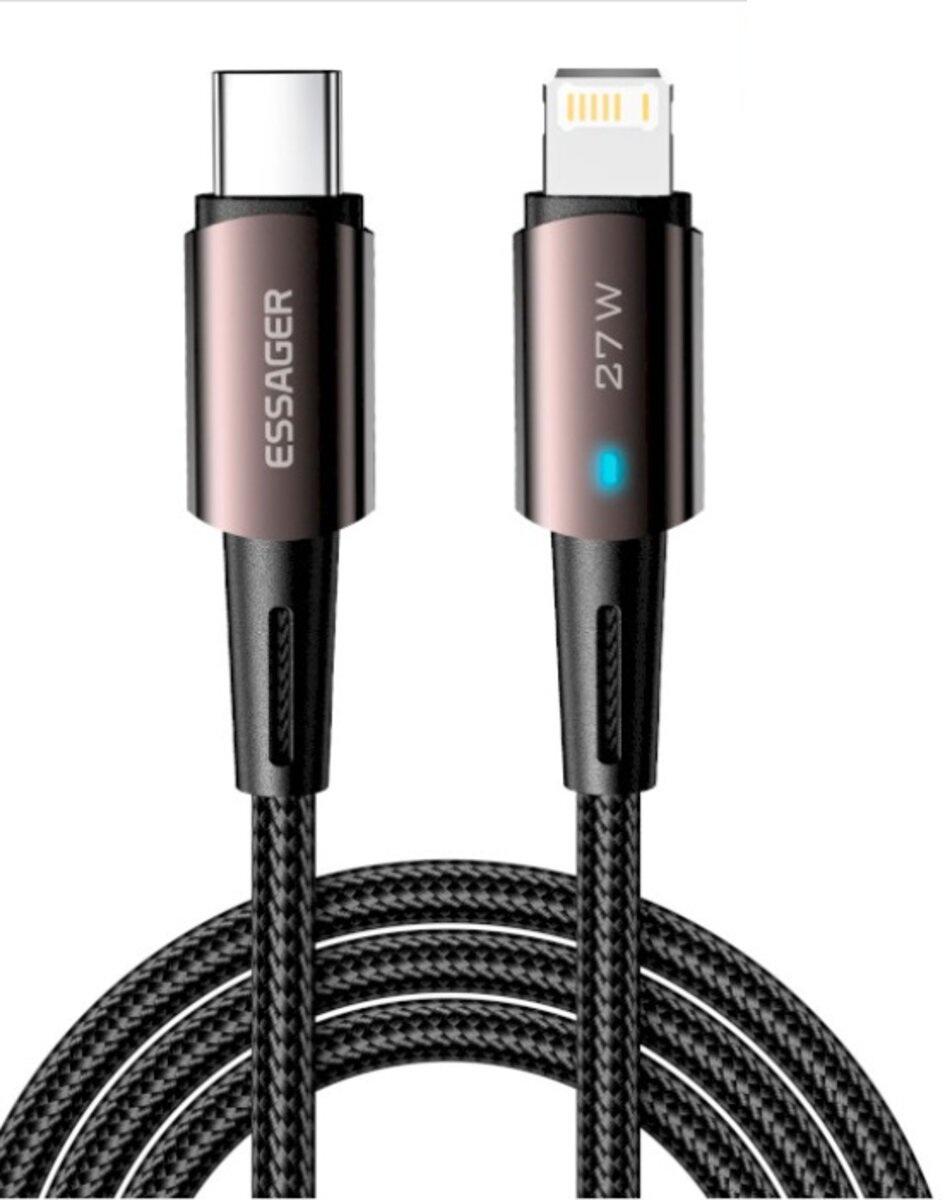 Кабель Essager CG12 Type-C to Lightning 20W QC 3.0/PD 2.0 1 м Brown