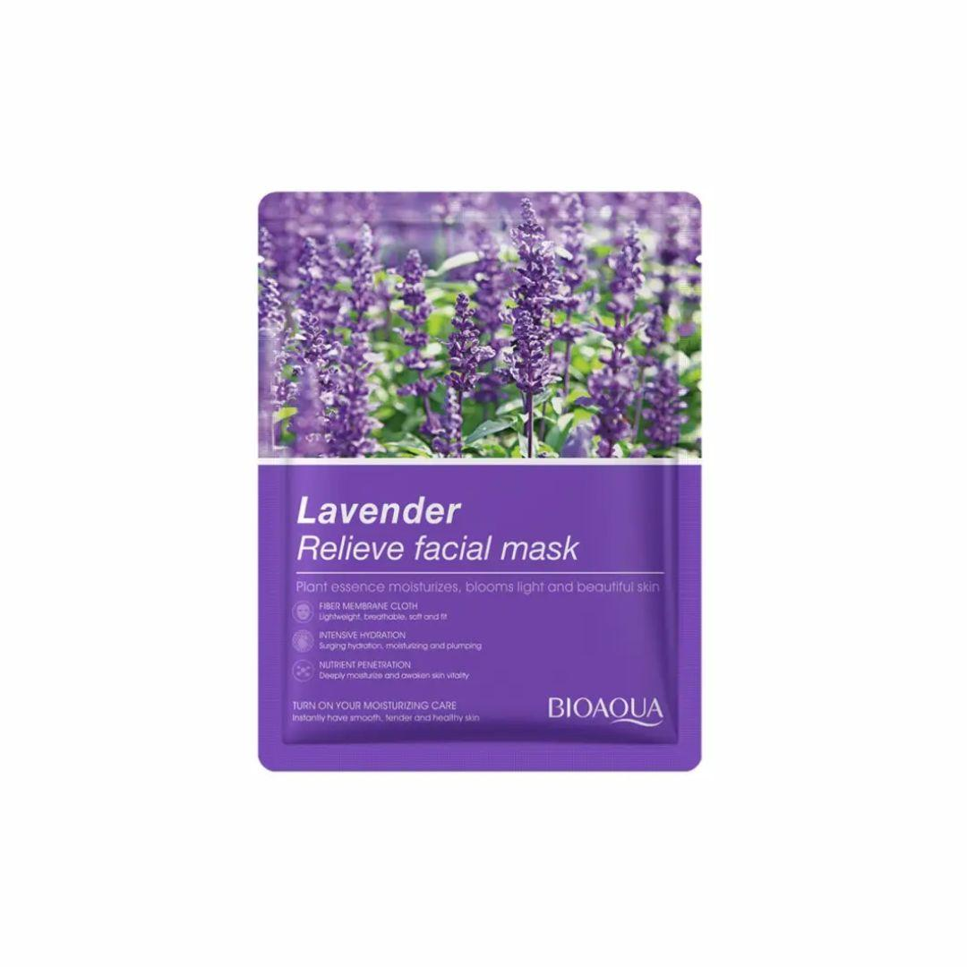 Маска для лица тканевая Bioaqua Lavander Relieve Facial Mask 25 мл (27303314)