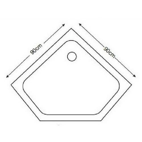 Поддон для душа Asignatura Turia 39833005 акриловый 90x90x15 см (131222) - фото 2