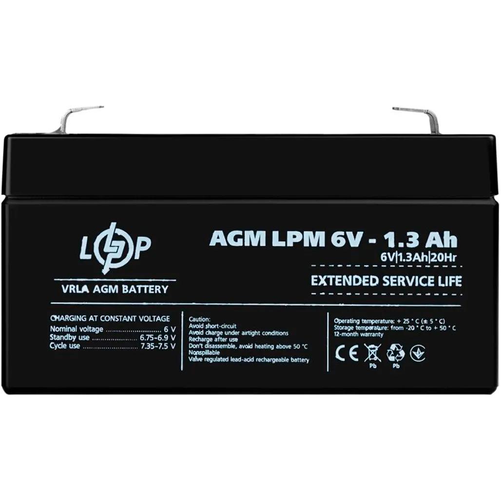 Аккумулятор для ИБП LogicPower AGM LPM 6V/1,3 Ah (4157) - фото 2