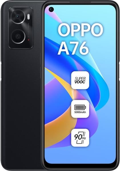 Смартфон Oppo A76 4/128Gb Black - фото 1