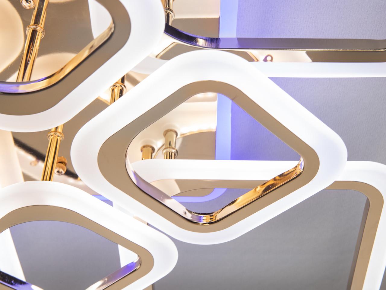 Люстра LED HA8060-4+4G-LS в спальню с димером 115W на 17 м2 Золотой (2556172817) - фото 5 Люстра LED HA8060-4+4G-LS в спальню с димером 115W на 17 м2 Золотой (2556172817) - фото 5