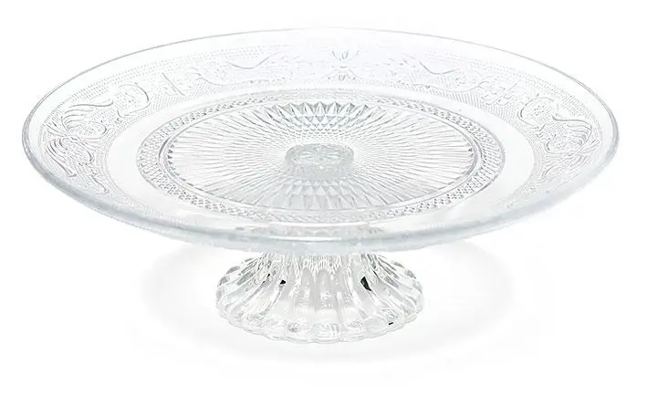 Блюдо для торта скляне BonaDi 32,5 см Прозорий (513-T15)