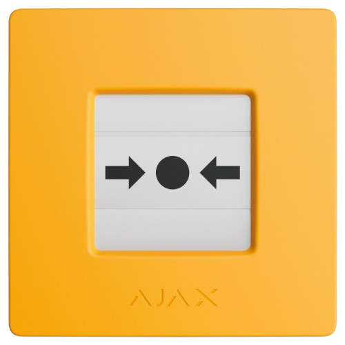 Извещатель ручной пожарный беспроводной Ajax Manual Call Point для тревожной сигнализации Yellow (35227320)
