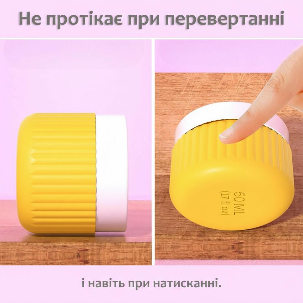 Набор дорожных баночек для путешествий силиконовые 6 шт. 30 и 90 мл в косметичке Коричневый (113_5_0_1С) - фото 6