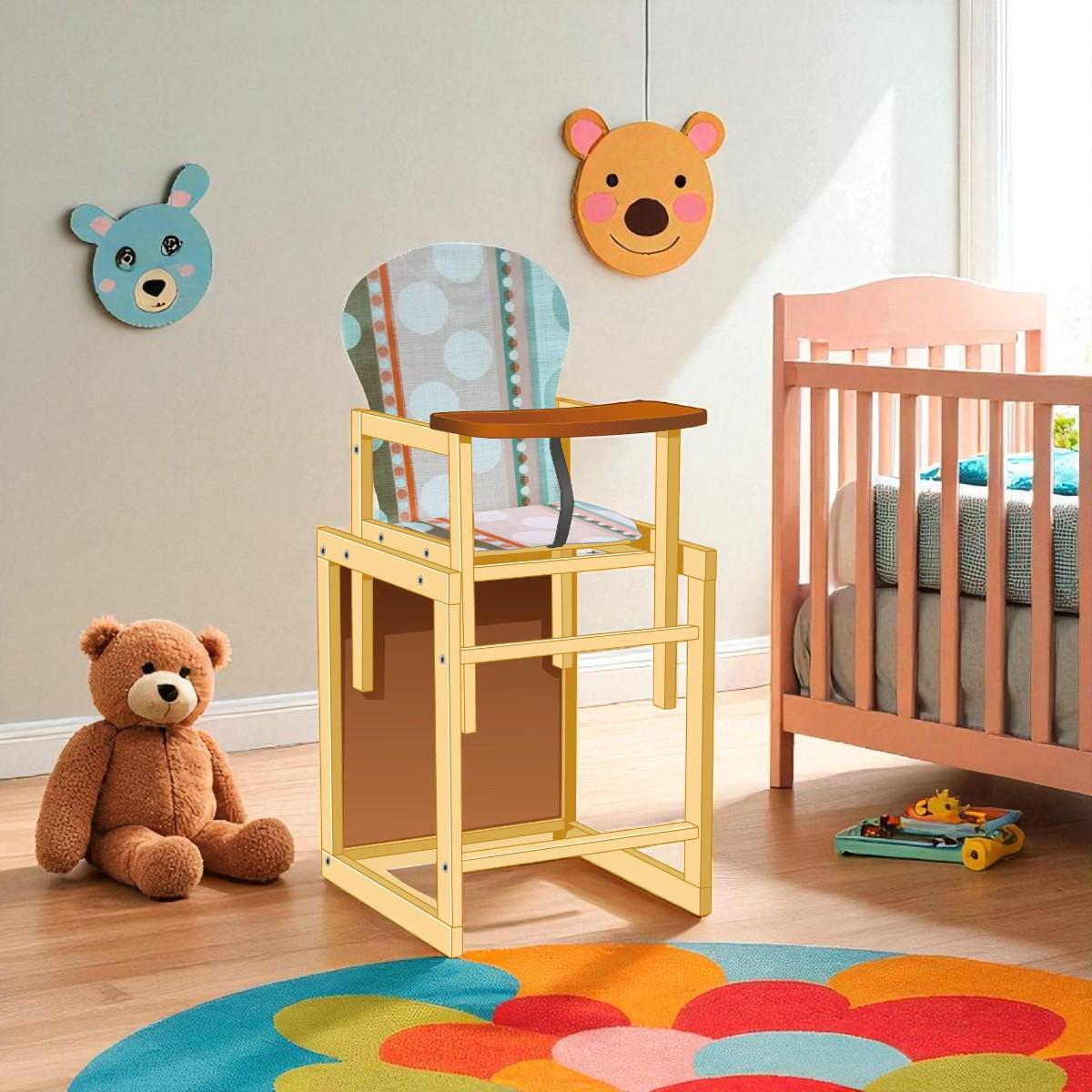 Стульчик для кормления Мася Круги (№1224) - фото 2 Стульчик для кормления Мася Круги (№1224) - фото 2