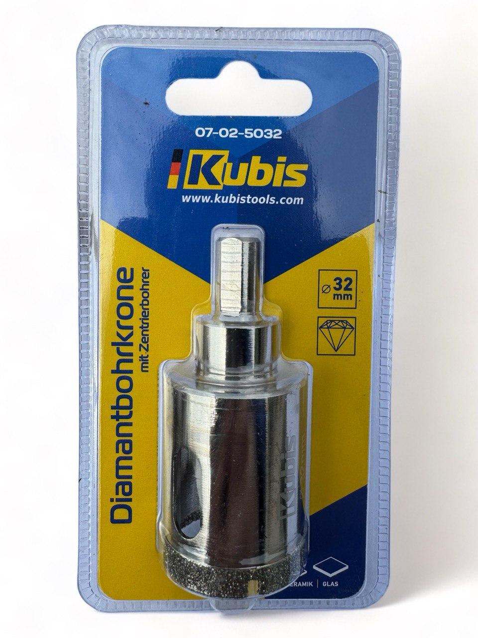 Сверло корончатое алмазное Kubis Vacuum Brazed 32 (07-02-5032)