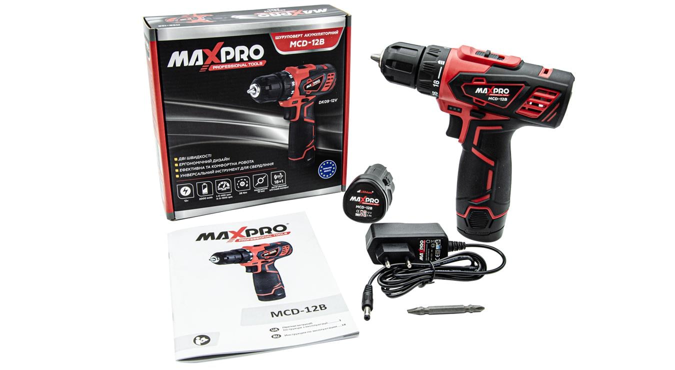 Шуруповерт аккумуляторный MAX PRO MCD-12B