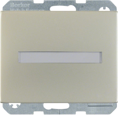 Розетка Berker K.5 с защитными шторками/полем для надписи и крышкой Нержавеющая сталь (47527204)
