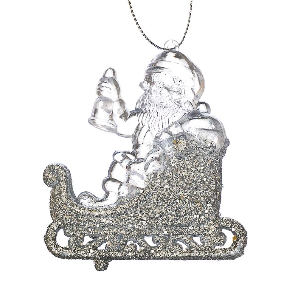 Игрушка на елку Elisey Санта Клаусная санях Серебряный (NH-106-K-96)