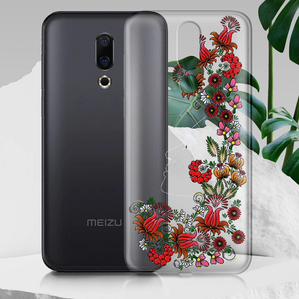 Чехол BoxFace Meizu 16 / 16X 3D Ukrainian Muse Прозрачный силикон (35176-bk64-35176) - фото 2