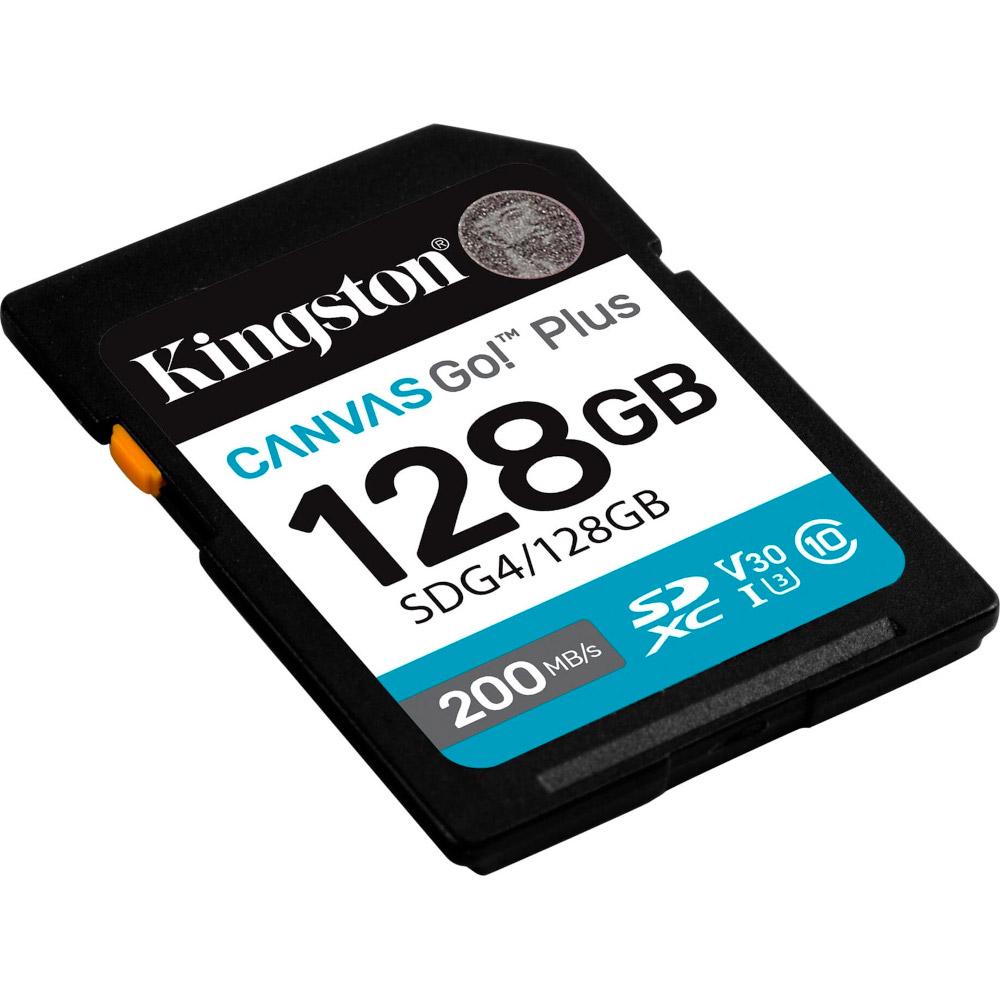 Карта памяти Kingston Canvas Go Plus Gen4 SDXC 128 Гб C10 U3 V30 Black (SDG4/128 (30492081) - фото 2 Карта памяти Kingston Canvas Go Plus Gen4 SDXC 128 Гб C10 U3 V30 Black (SDG4/128 (30492081) - фото 2