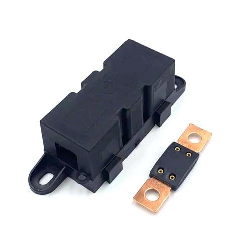 Предохранитель силовой MEGA 250A с держателем под болт M8 и защитной крышкой для автомобильного электричества (1714-71e0b)