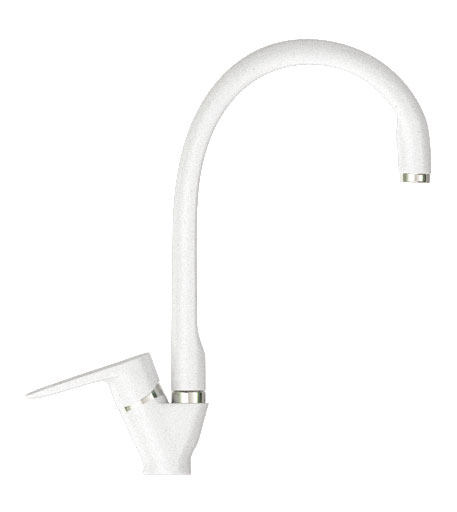 Смеситель кухонный KAHER AIVON гранитный 03 Белый