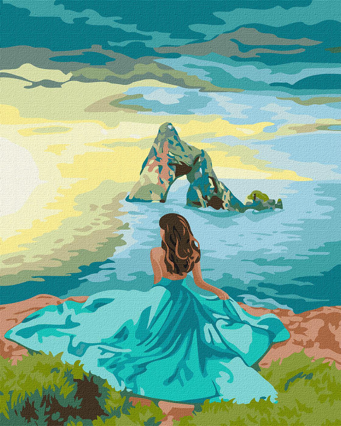 Картина по номерам Идейка КН4762 Лазурный вечер 40х50 см (L066958)