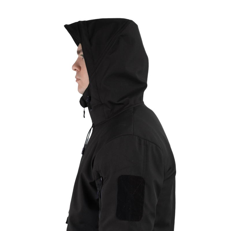 Куртка чоловіча осіння TacPrо Men`s SoftShell Black Jacket софтшелл р. 56/4 Чорний - фото 8