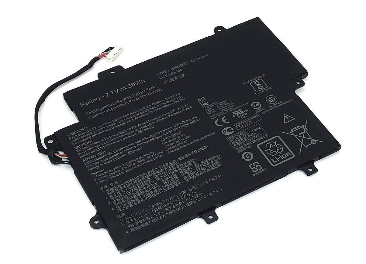 Аккумулятор для ноутбука Asus C21N1625 VivoBook Flip 12 TP203NA 7.7V/8.8V Black 4800mAh OEM